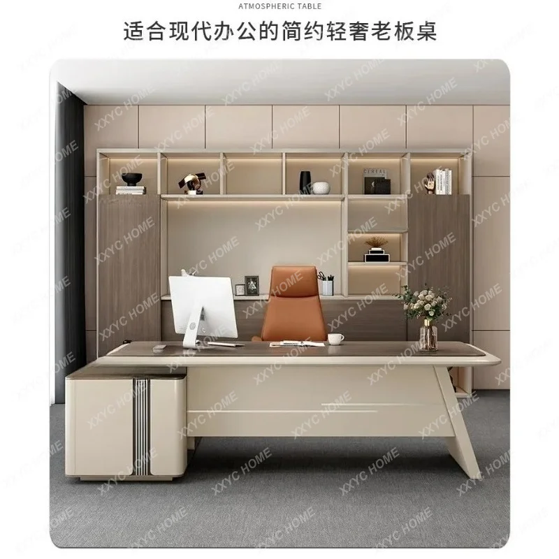 XXFreshly Surface Office Desk Modern Light Luxury  Office Desk Irregular Shaped Office Furniture Skrivbordet