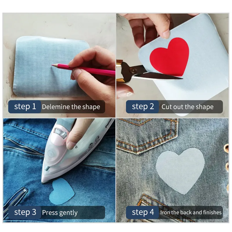 30/25/20/5 PCS Denim Patches DIY Iron On Denim Elbow Patches Repair Pants For Jean Clothing Pants badges Apparel Sewing Fabric