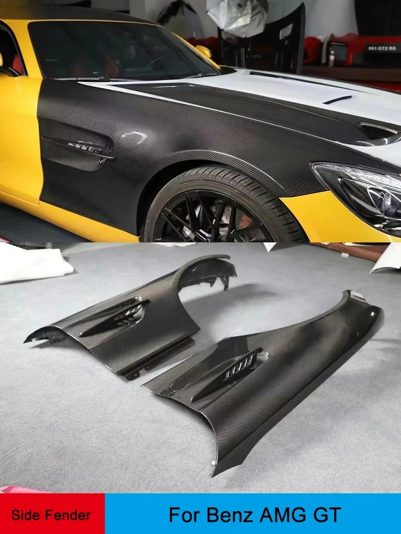 

For Benz AMG GT GTS GTC GTR Carbon Fiber FRP Front side fenders fender with air vents Car Body Kit