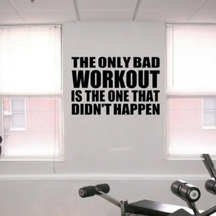 Наклейка на стену для фитнеса, мотивационная наклейка с цитатой для спортзала, виниловая надпись, вдохновляющая поговорка, художественный декор для тренировок для спортивной комнаты C112