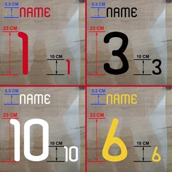 Customized Top-Quality PU 2023-24 Football Athletes Number Nameset  Soccer Heat Transfer Printing Sticker Hot Stamping Patches