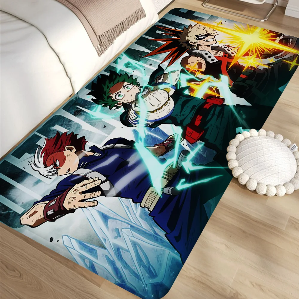 M-My Hero A-Academia Floor Mat Retro Multiple Choice Living Room Kitchen Rug Non-Slip Modern Home Decor