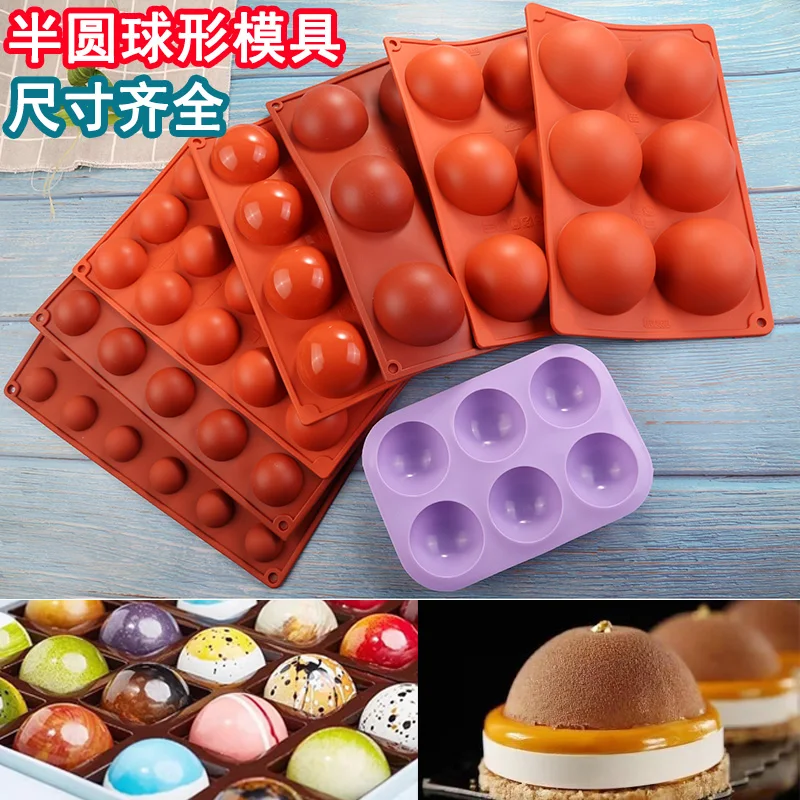 Frozen ice cube ice box water letter Xuan cake Xue Mei Niang Mu Si chocolate heart filling mold semicircular silicone creativity