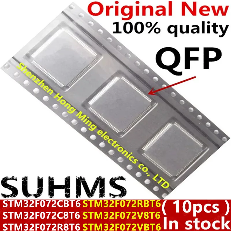 STM32F072C8T6 STM32F072R8T6 STM32F072R8T6 STM32F072R8T6 STM32F072RBT6 STM32F072RBT6 chipset QFP, 100% novo, 10 pcs