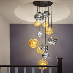 Nordic home decoration, stair chandelier, living room bedroom and dining room Pendant lights, ceiling light, indoor lighting
