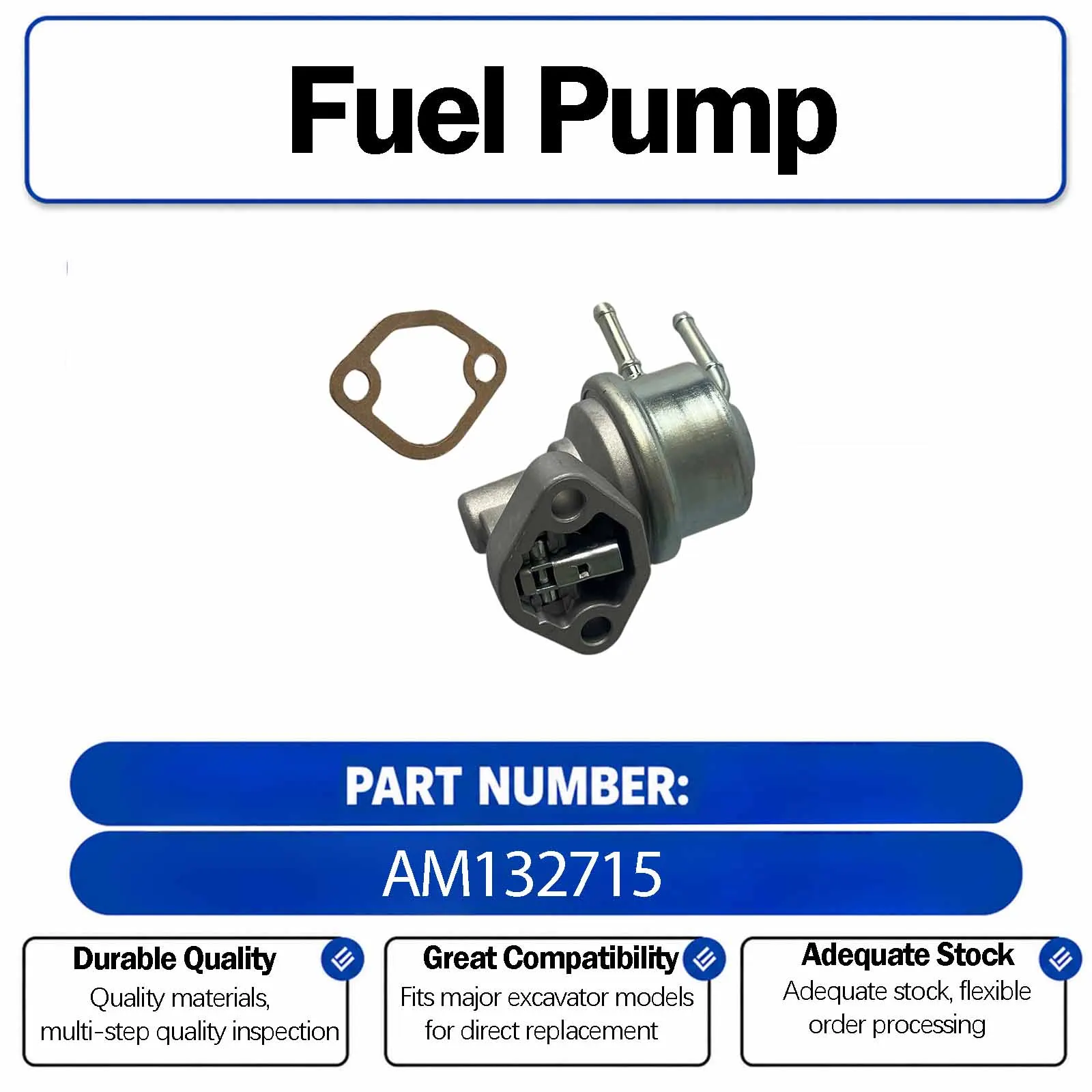 Fuel Pump  AM105567 For John Deere FD611V LX172 LX173 LX176 LX178 LX186 LX188 LX277 LX279 LX289 FD501V 2243 240 245 260 265 285