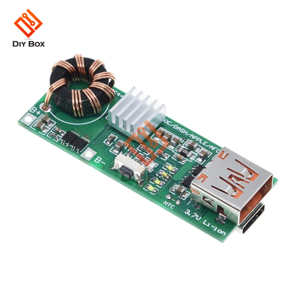 QC4.0 QC3.0 PD USB Quick Charge Board 3.7V to 5V 9V 4.5A 18W Boost Mobile Phone Power Bank Charger Module