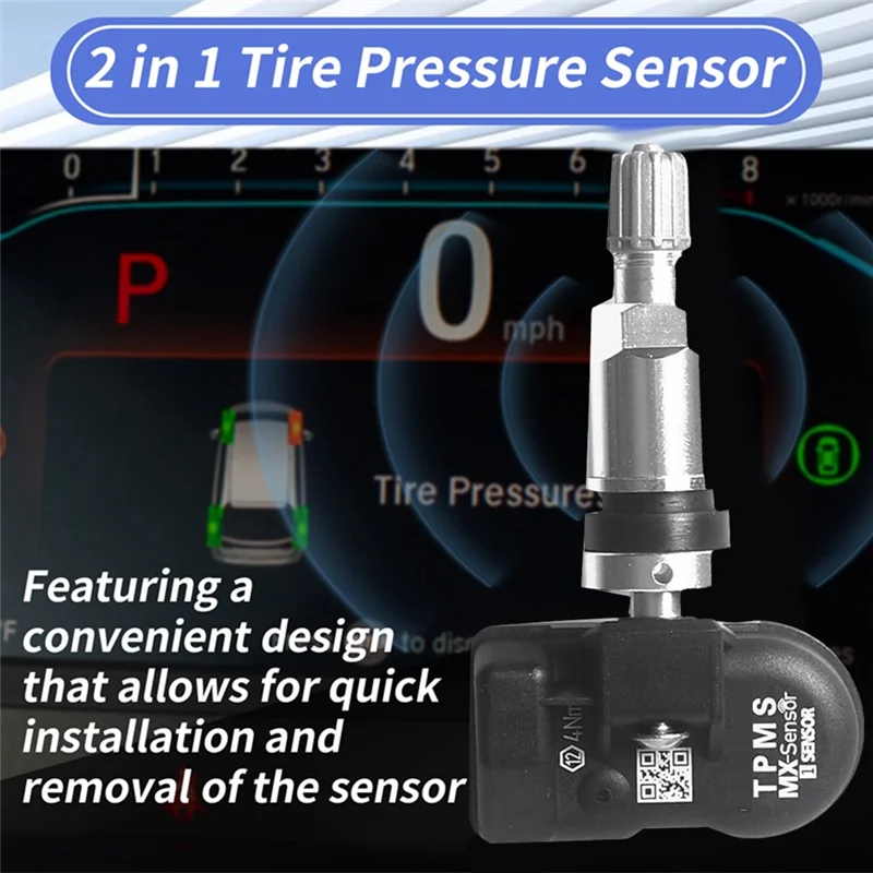 

7Pcs Car TPMS Sensor Programmable Tire Pressure Sensor 315MHZ+ 433Mhz 2 In 1 For Autel Tool TS408 TS508 ITS600 MX Sensor