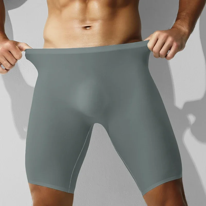 

Комплект из 3 мужских нижнего белья из ледяного шелка, спортивные мужские летние тонкие трусы-боксеры, удлиненные противоизносные ноги, быстросохнущие бесследные беговые трусы