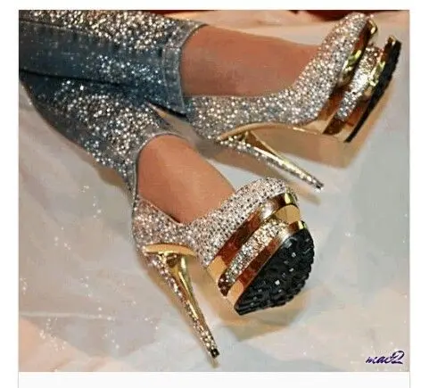 

Специальные блестящие двухслойные женские туфли-лодочки со стразами и круглым носком, туфли без шнуровки на высоком каблуке-шпильке, дизайн большого размера, обувь по индивидуальному заказу