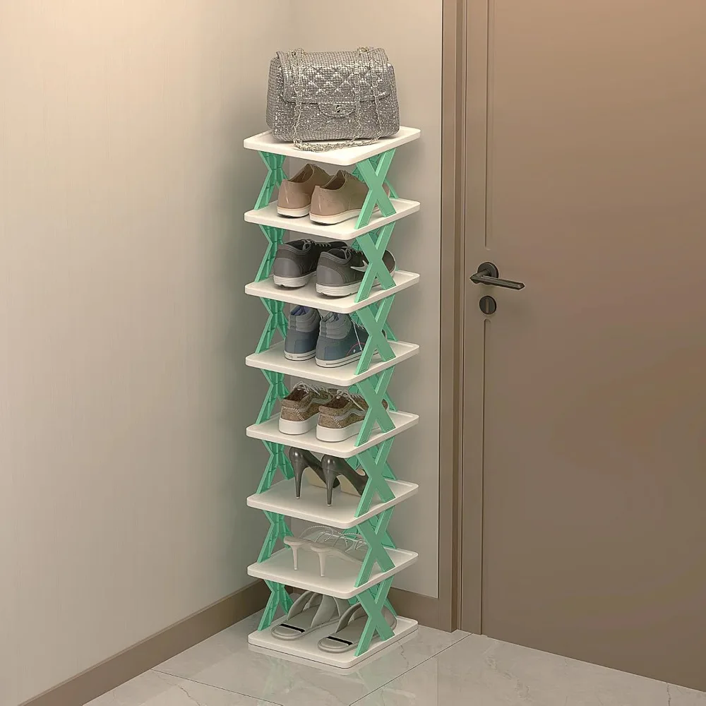 

Shoe Rack for Kids Door Small Spaces, Closet, and Entryway,Stackable Shoe Organizer,Slim, Stable, and Space-Saving Shoe Storage