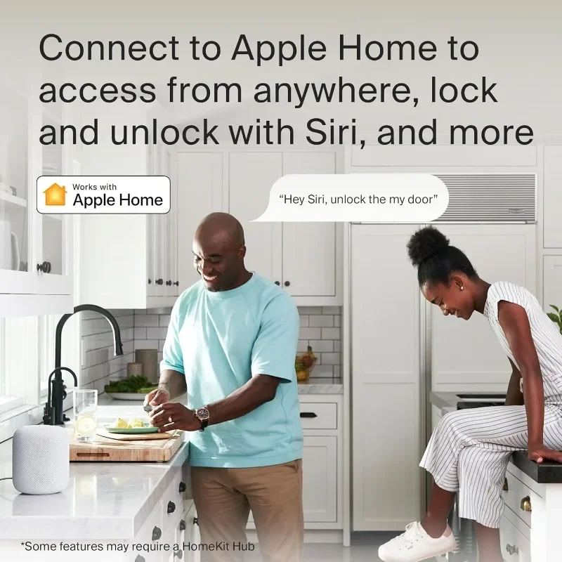 قفل ذكي - أصغر قفل ذكي في العالم بالإضافة إلى مفتاح Apple Home - تطبيق المستوى لنظام iOS وAndroid - يعمل مع التطبيق