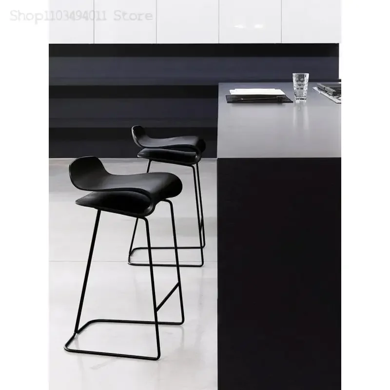 

Nordic Bar Chair Modern Simple High Stool Iron Home Bar Chair Industrial Style Bar Stool Front Desk High Chair