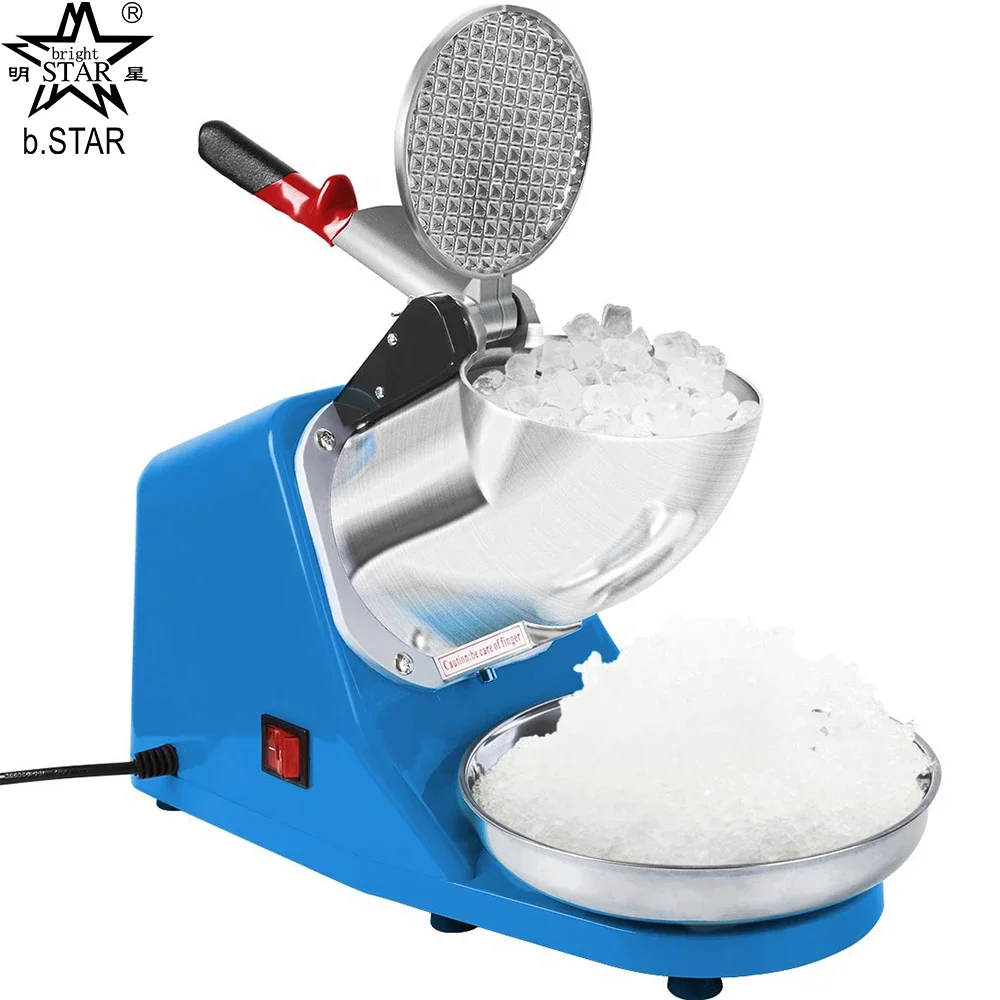 Electric Ice Shaver Machine Shaved Ice Snow Cones Snow Flakes Maker Crusher