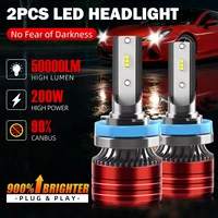 Faro LED H11 Canbus 50000LM bombillas con ventilador Turbo lámpara 6500k Auto LED H7 H8 H9 9005/HB3 luz antiniebla Plug & Play