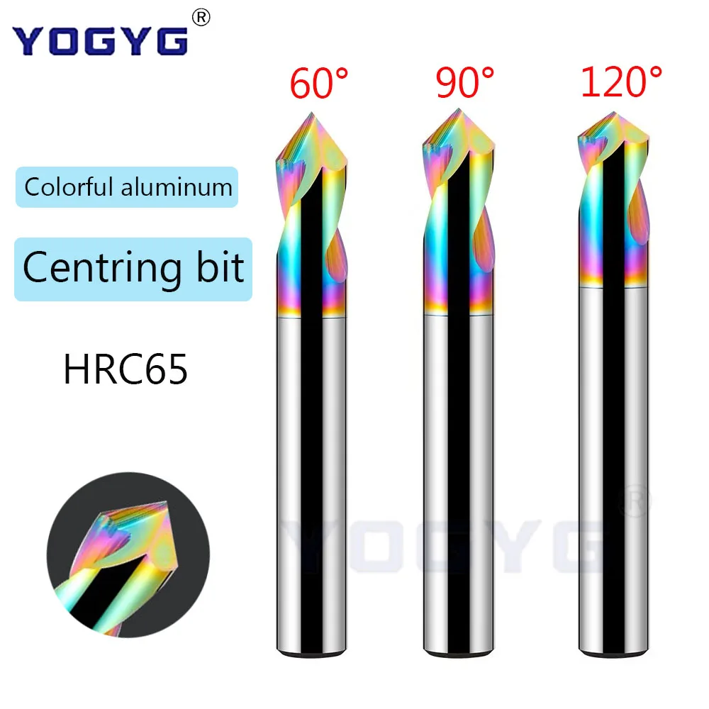 

HRC65 Carbide Spot Drill Bit 60 90 120 Degree Chamfering Drilling Tungsten Steel Location Centering Pilot Drill 2Flutes Aluminum