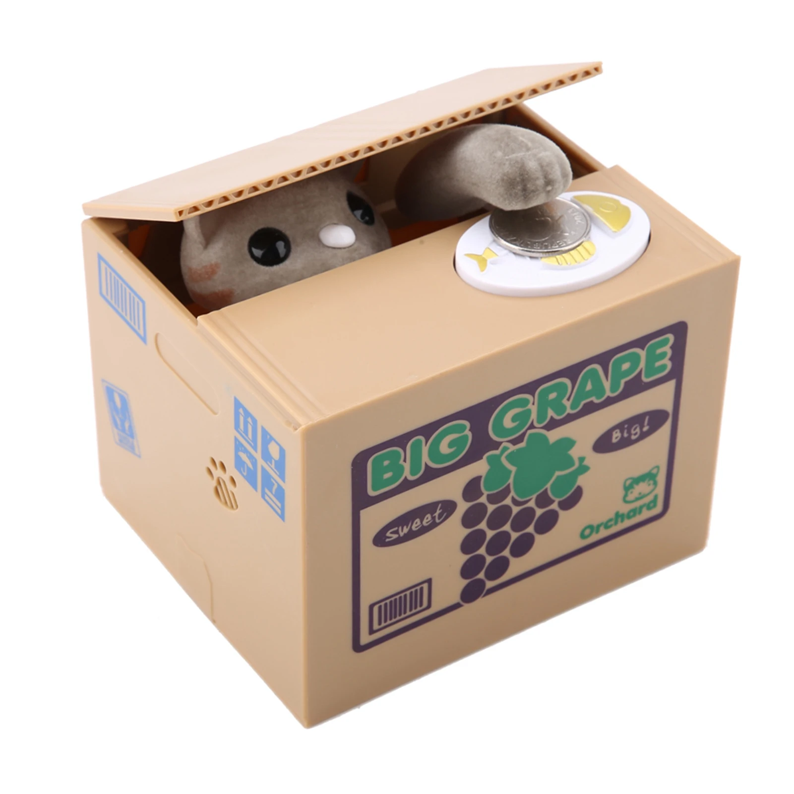 جميل القط التلقائي سرقة عملة القط سنتات صندوق توفير المال للأطفال 12*10.5*9.6 سنتيمتر