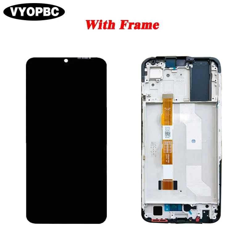 Original LCD Display For VIVO Y21S Touch Screen With Frame Panel Digitizer Assembly Repair Replacement Parts V2110