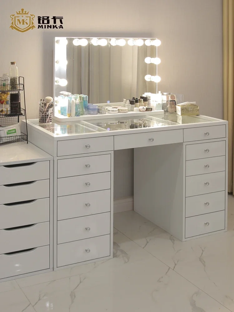 13 drawer internet red ins style dressing table minimalist modern 1.2/1.4/1.8 meter bedroom home light luxury makeup table