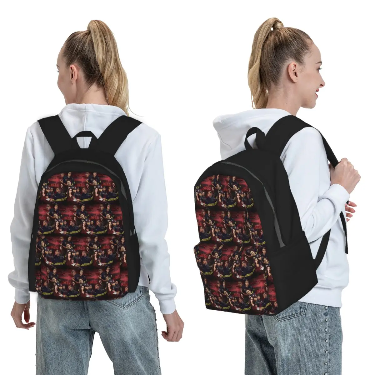 

9-1-1 - Red Glare Backpack Student BookBag Children School Bag Computer Shoulder Bags for Men Women