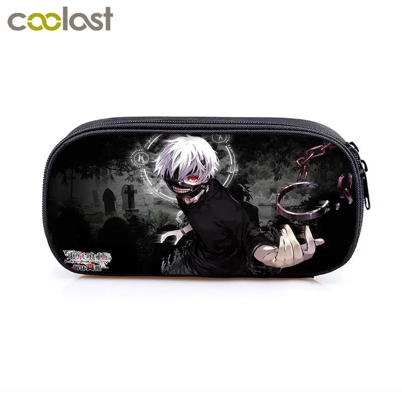 Japan Anime Tokyo Ghoul fashion Pencil Box Cosmetic Cases Teenage Pen Bag  Woman Makeup Bags Student School Supplies best gift