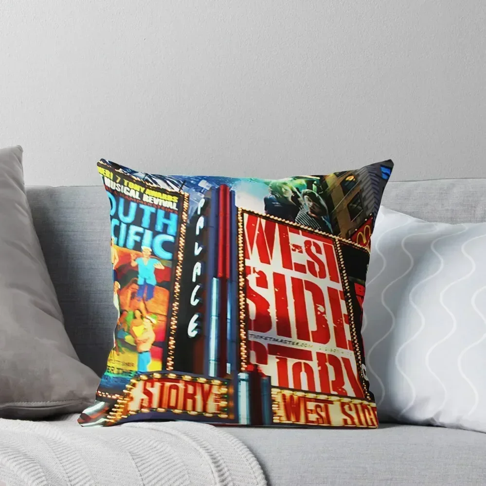 

Broadway, New York marque Throw Pillow Elastic Cover For Sofa Pillow Cases Decorative pillows decor home pillow