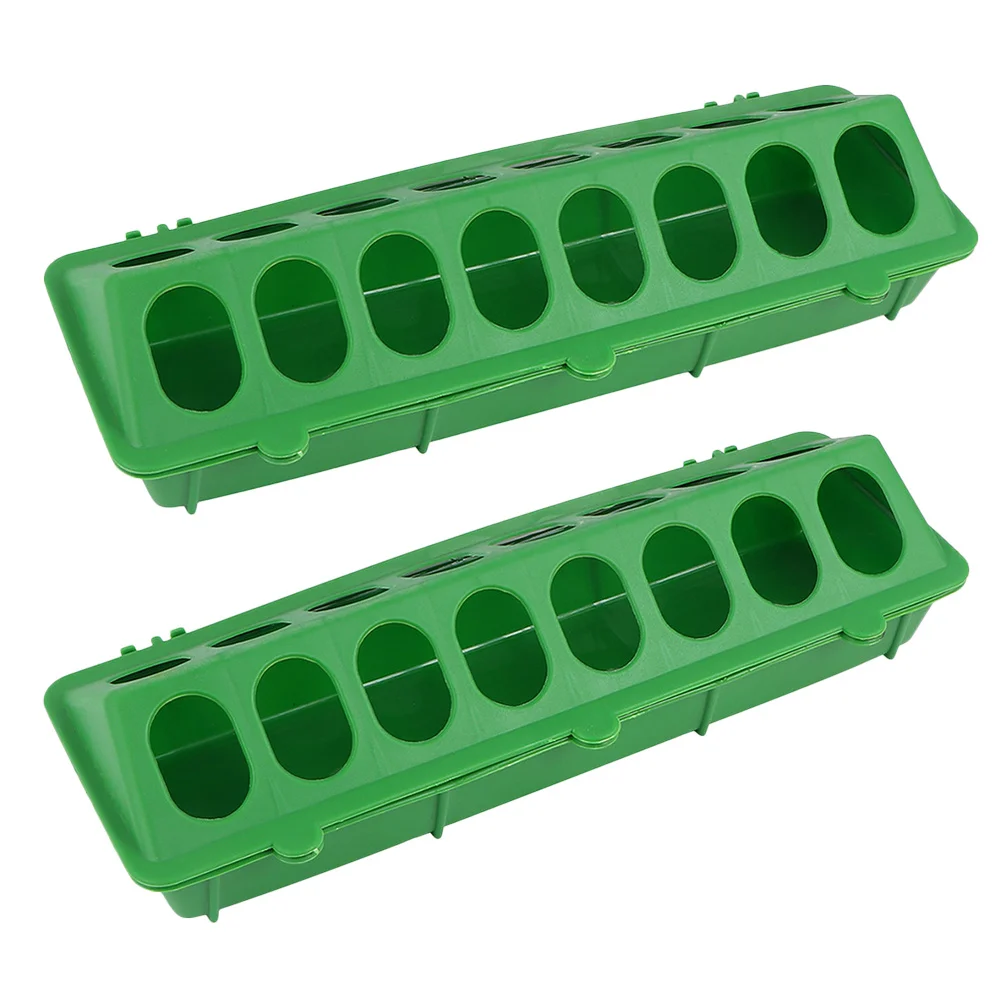 

2Pcs Durable Pigeon Feeding Trough Plastic Anti-Spill Food Containers for Birds Garden Park Yard Use Birds Feeding Troughs