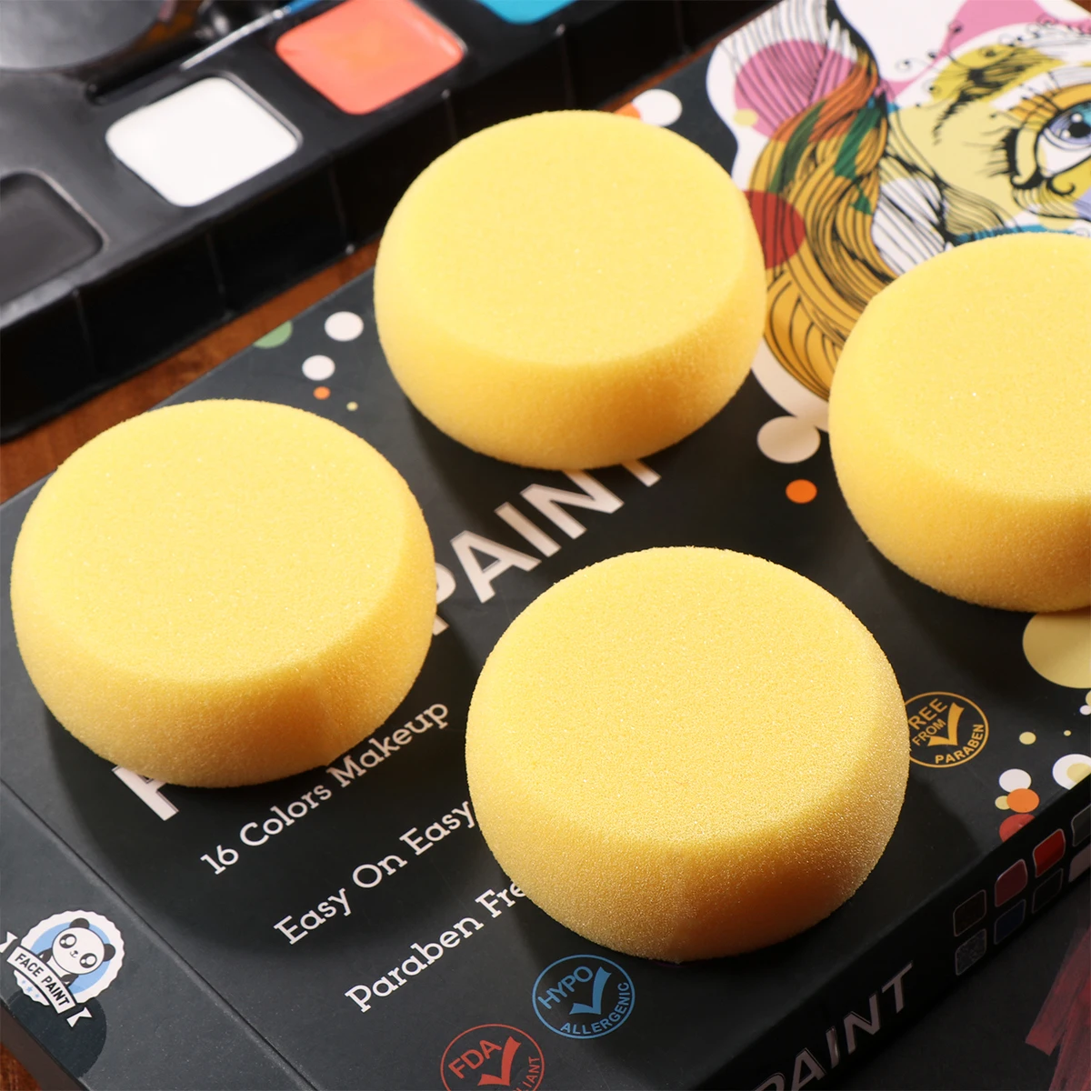 

12pcs Yellow Circle Sponges Round Shape Soft Absorbent Non Deform Easy Hold Last Long Compressed Expand Painting