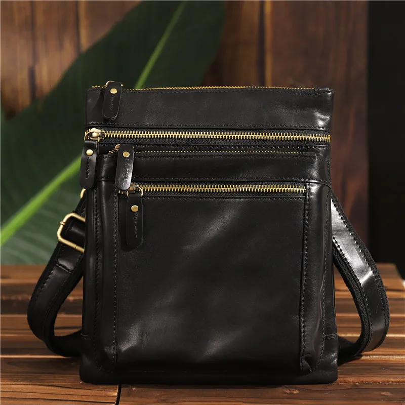 Etui na ipada Big Crossbody saszetka na ramię dla mężczyzn torba ze skóry naturalnej Hasp męska torba na ramię skórzana moda Messenger torby człowiek