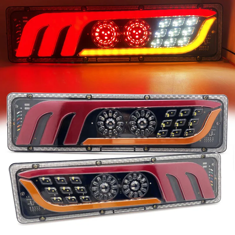 2 sztuk LED samochodów ciężarówka Taillight tylne światła Turn Signal Brake rewers lampka sygnalizacyjna przyczepa ciężarówka autobus Camper Caravan