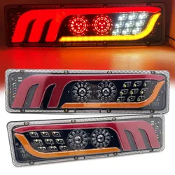 2 sztuk LED samochodów ciężarówka Taillight tylne światła Turn Signal Brake rewers lampka sygnalizacyjna przyczepa ciężarówka autobus Camper Caravan RV Tractor.