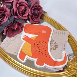 20Pcs/Bag Smile Dinosaur Decoupage Paper Napkins Cute Cartoon Paper Serviettes for Xmas Kids Birthday Party Tableware Decor