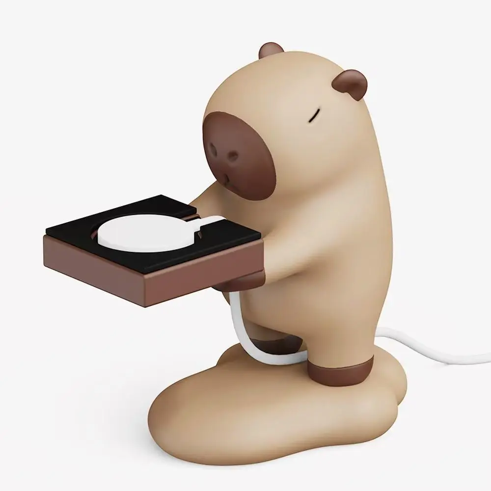 Capybara Apple Watch Charger Stand Anime Figure Capybara iwatch Charger Holder Desktop Decoration Room Accessories Toys Kid Gift
