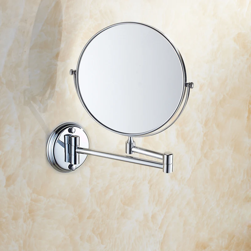 BAKALA Dual Makeup mirrors 1:1 and 1:3 magnifier Copper Cosmetic Bathroom Double Faced Bath Mirror wall mirror  BR-6738