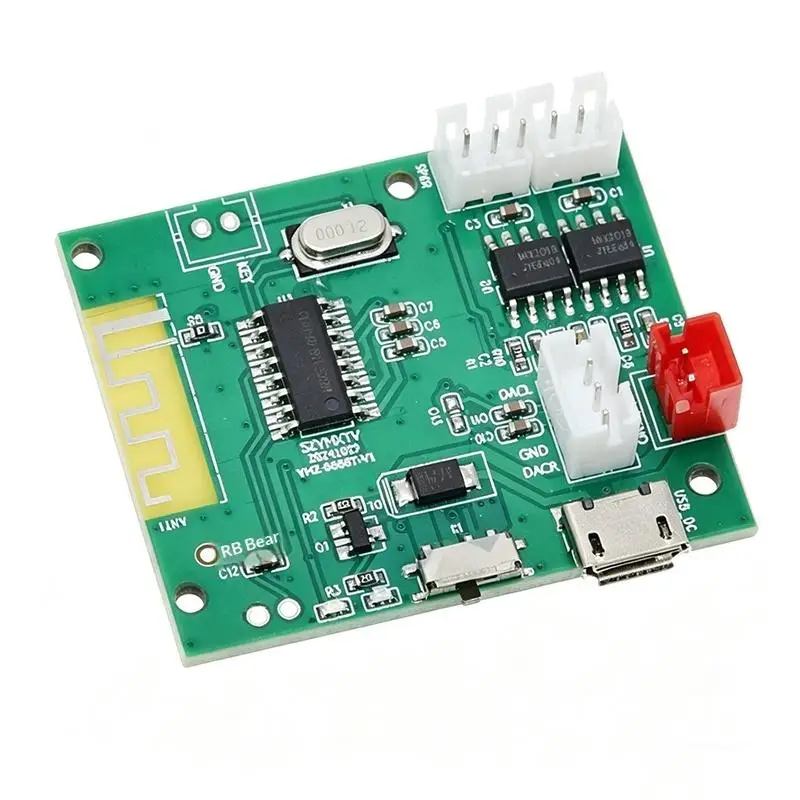 TWS Bluetooth 5.0 Power Amplifier Board 5W+5W 3.7V 5V Miciro USB True Wireless Stereo Module For Car Home Speaker Subwoofer DIY