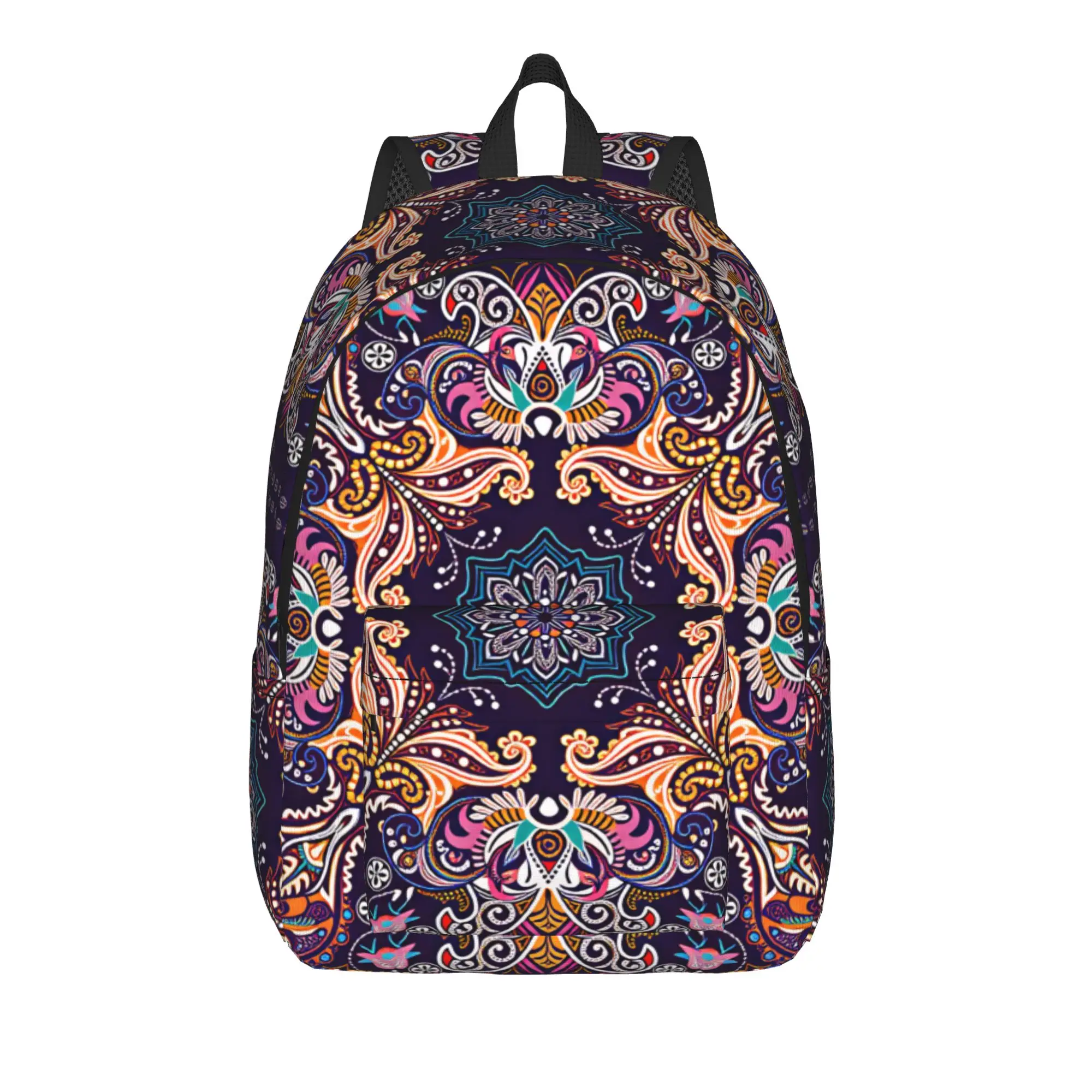 Colorful Bohemian Mandala Backpack Boy  Large Backpacks Polyester Pretty High School Bags Camping Custom Rucksack