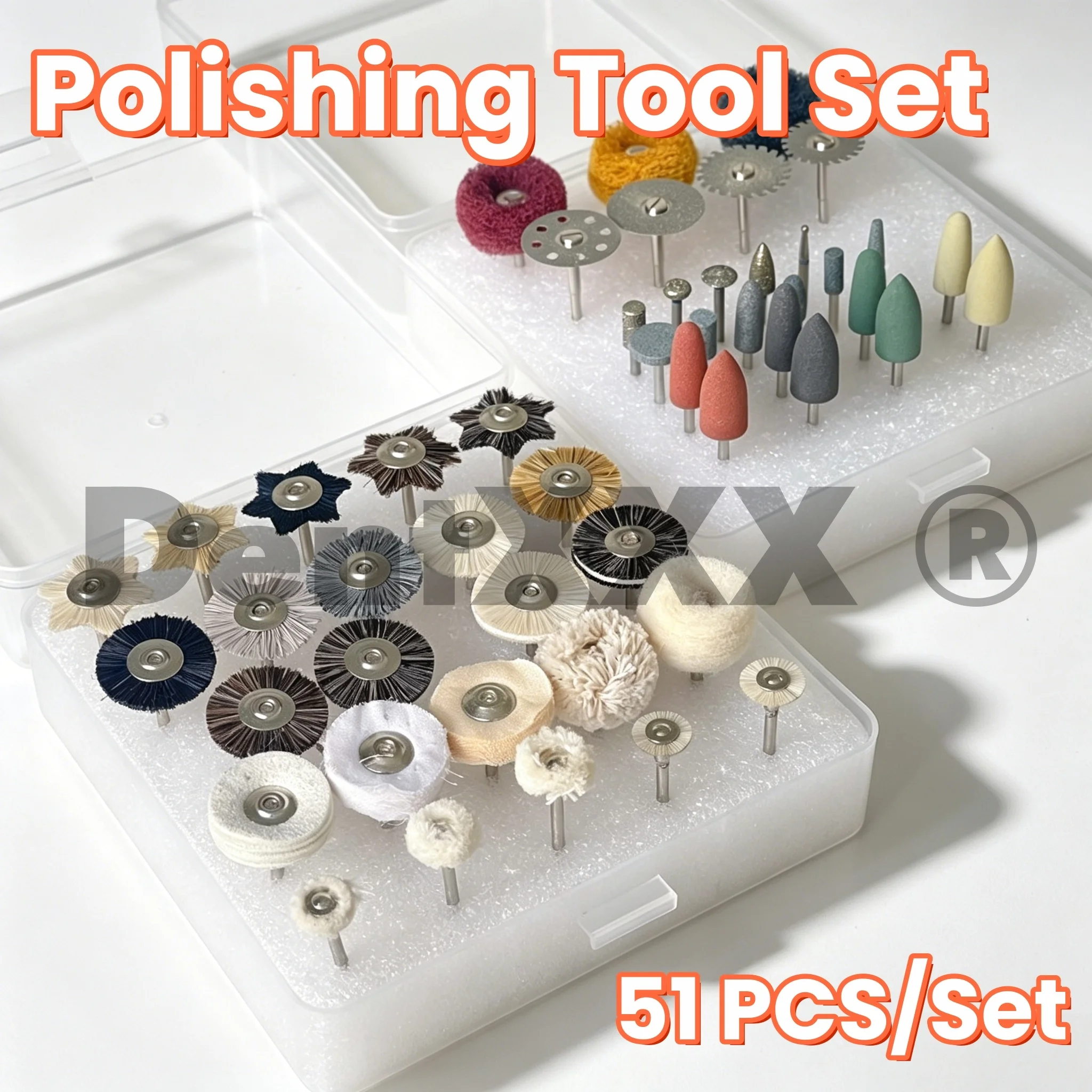 

51 PCS/Set Grinding and Polishing Tool Set Laboratory Polishing Kit Grinding Heads Wheels Brushes Set For Finishing Tools