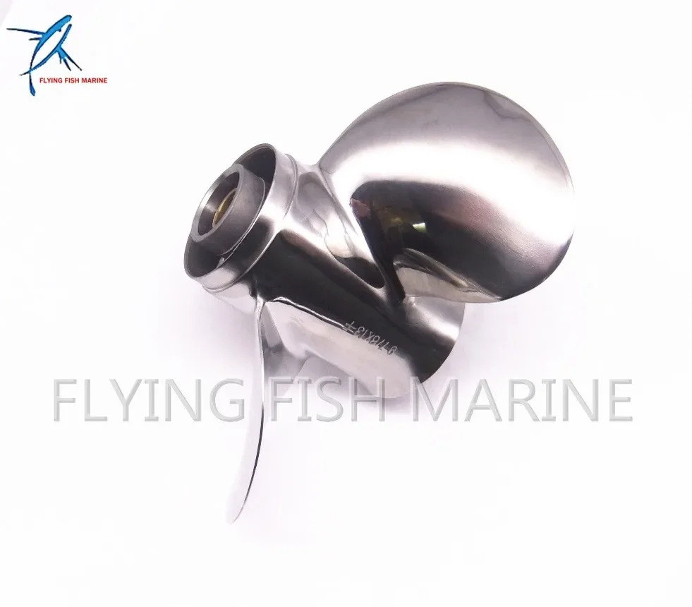 Outboard Engine Stainless Steel Propeller 9 7/8x13-F for Yamaha 20HP 25HP 30HP Boat Motor 9 7/8 x 13 -F 664-45949-02-00