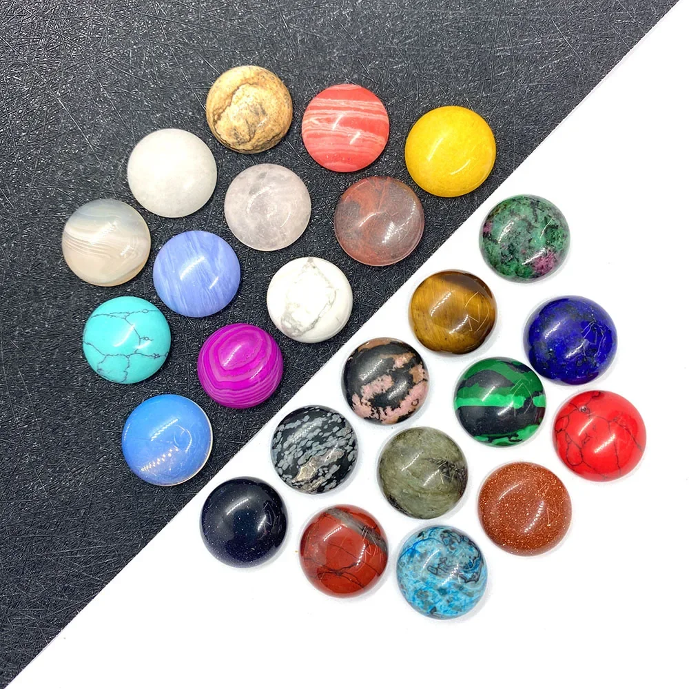 

Natural Stone Round Ring Face Non-porous Semi-round Beads for Jewelry Making DIY Handmade Accessories 4mm, 6mm, 8mm, 10mm, 12mm