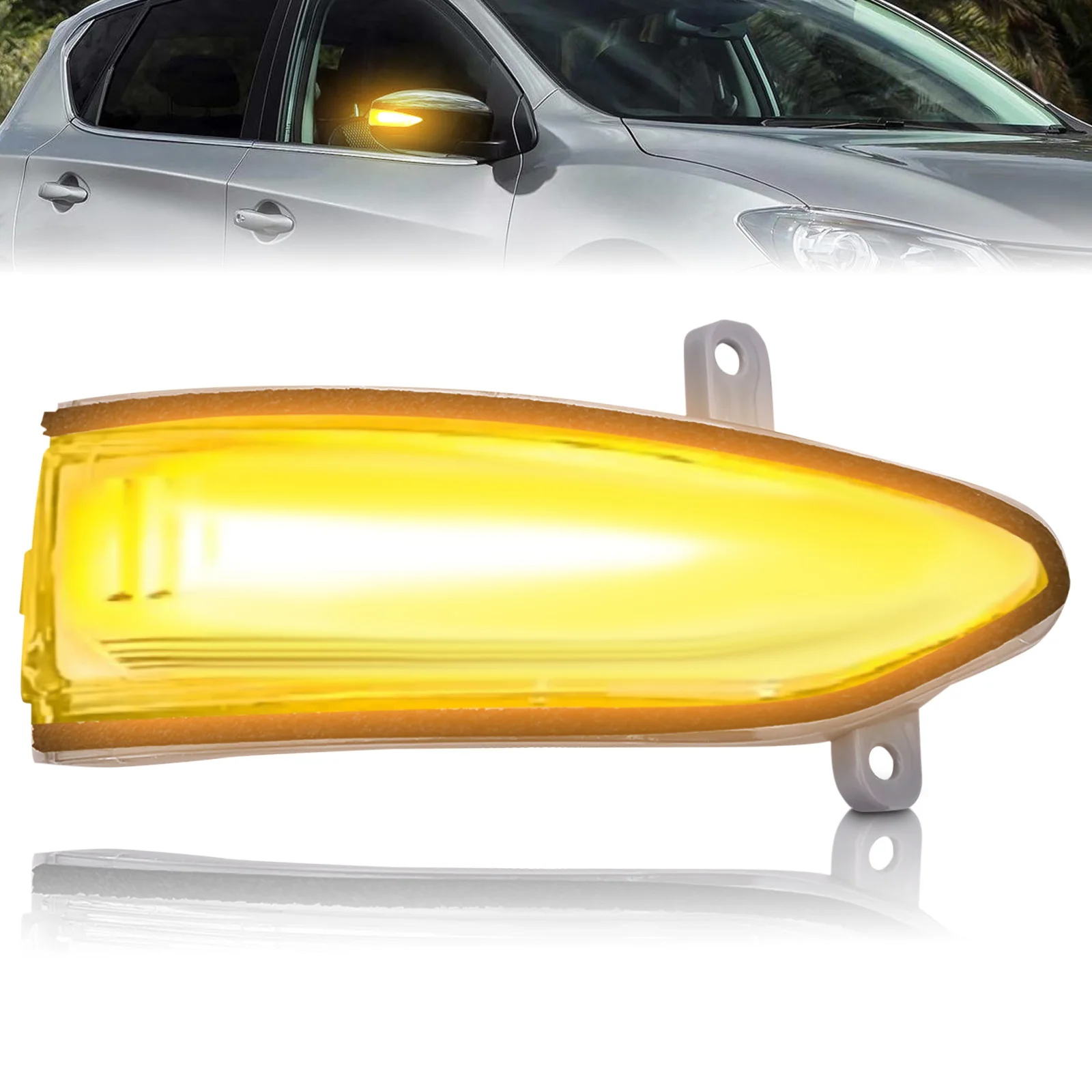Side Mirror Turn Signal Lamp Side Mirror Light Turn Signal Fit for 2014-2017 Nissan Pulsar LED Turn Signal Light