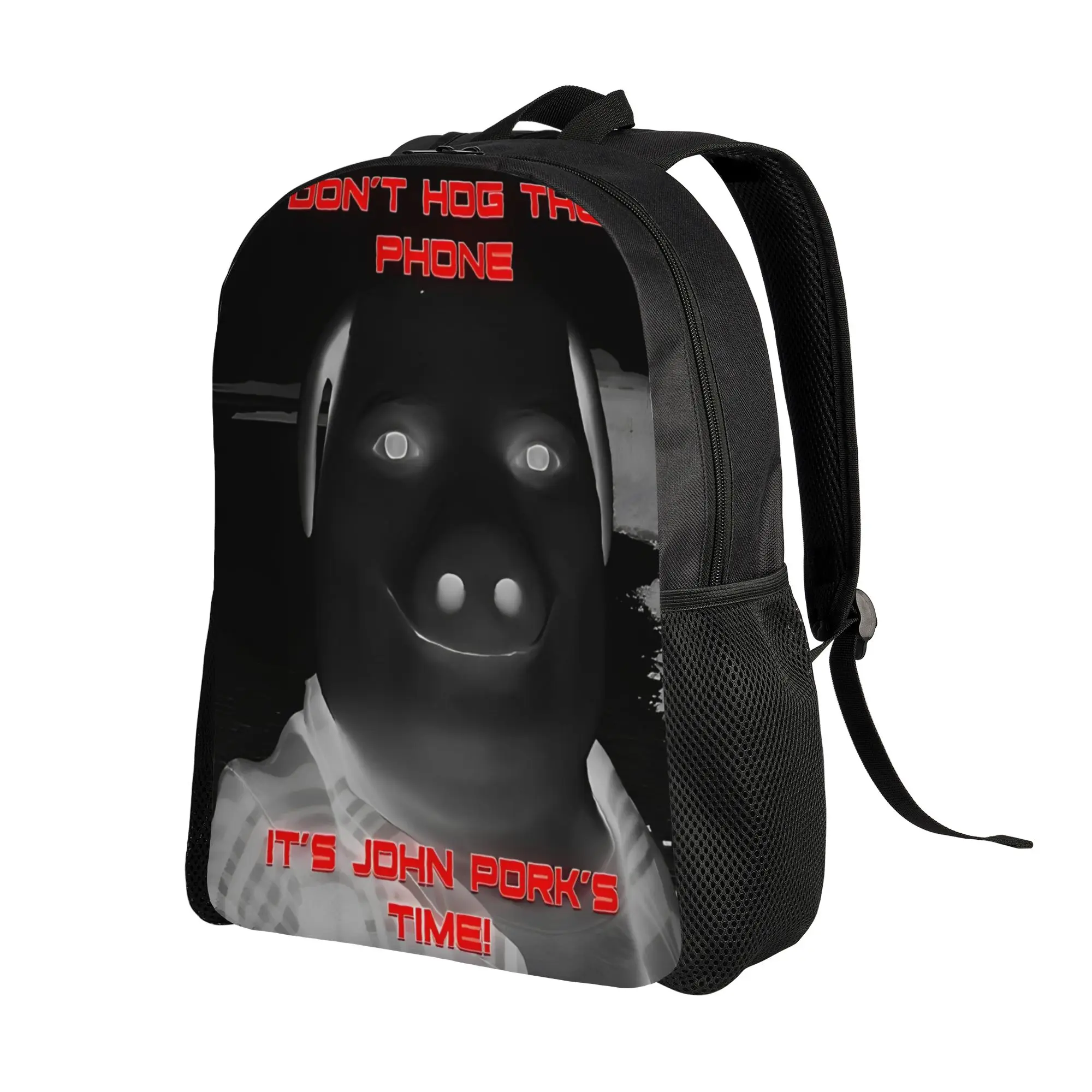 John Pork Is Calling Answer Call Phone Pig Backpack  Aesthetic Backpacks Youth Trekking Print School Bags Colorful Rucksack
