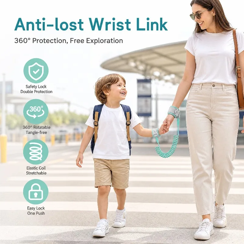 Adjustable Kid Anti Lost Wrist Strap Safety Leash Learning Belt Baby Anti Fall Traction Rope