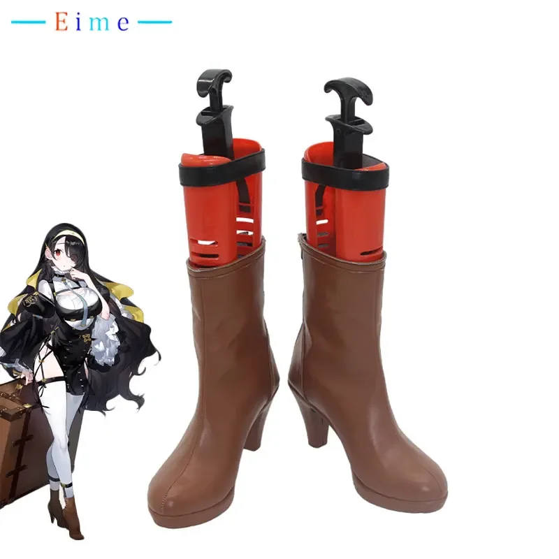 Game Blue Archive WAKABA Hinata Cosplay Shoes Halloween Carnival Boots PU Shoes  Cosplay Props Custom Made