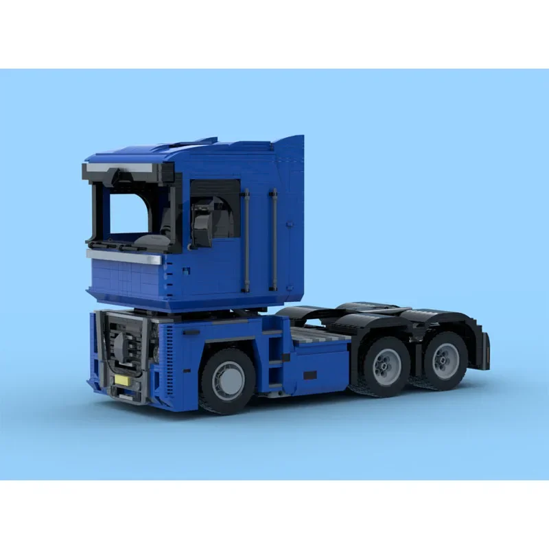 MOC-102146 Blue New Style 6x2 RC Truck Building Block Model 2372 Parts MOC Creative Boy Kids Birthday Building Block Toy