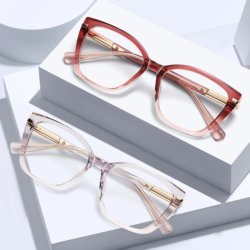 82313 ريترو TR90 النساء عيد ميلاد القط العين نظارات القراءة قصر النظر مد البصر الطبية الصف الإناث النظارات الطبية