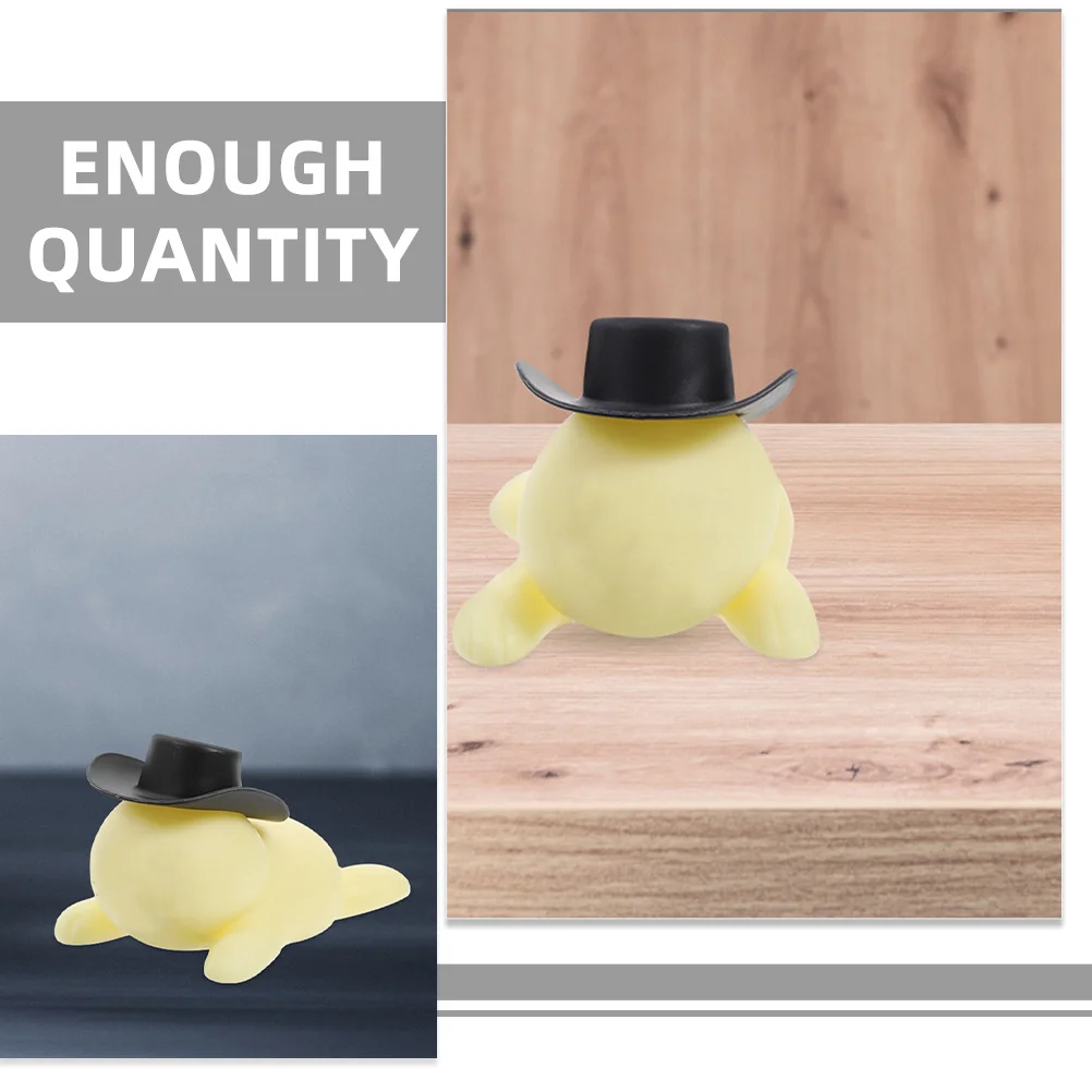 30Pcs Mini Cowboy Hats Tiny Western Plastic Small Hats for Crafts Party Decorations DIY Miniature Cowboy Accessories
