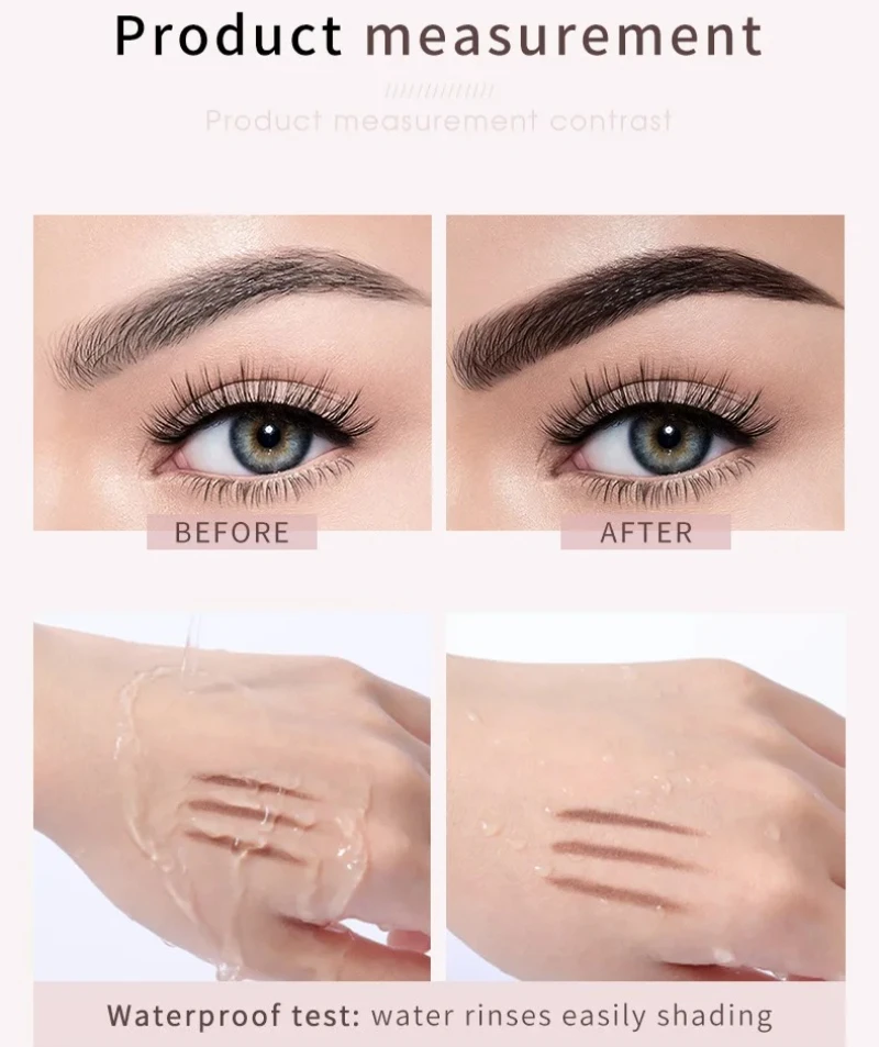 하이 퀄리티 삼각형 자동 회전 듀얼 헤드 눈썹 펜슬, 메이크업 방수, 얼룩 방지, 이중 사용 눈썹 펜, 화장품 도구, 신제품