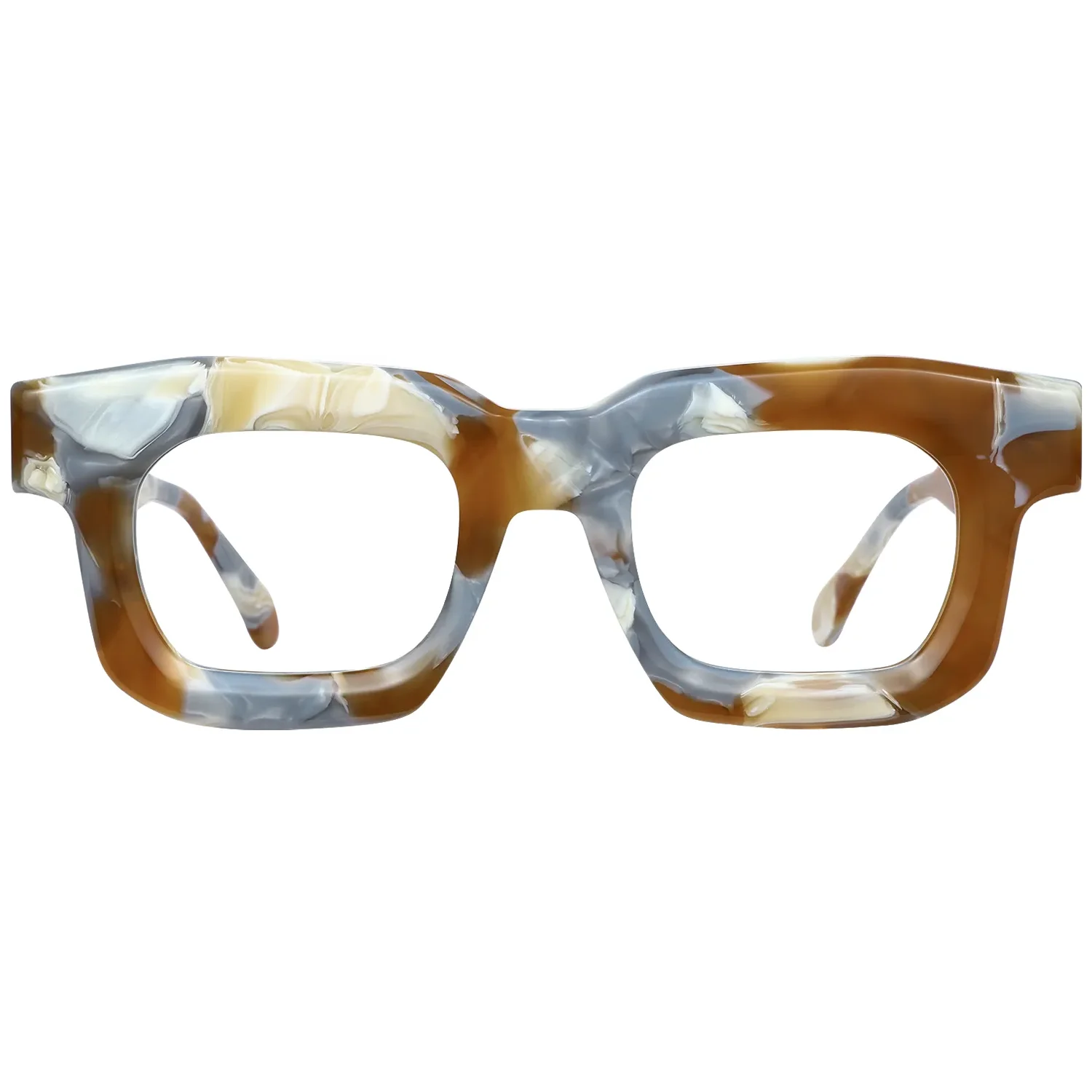 

Оправа для очков FYTOO из ацетата, квадратная, унисекс, модная, с мраморным узором, для повседневного ношения, 1698-06