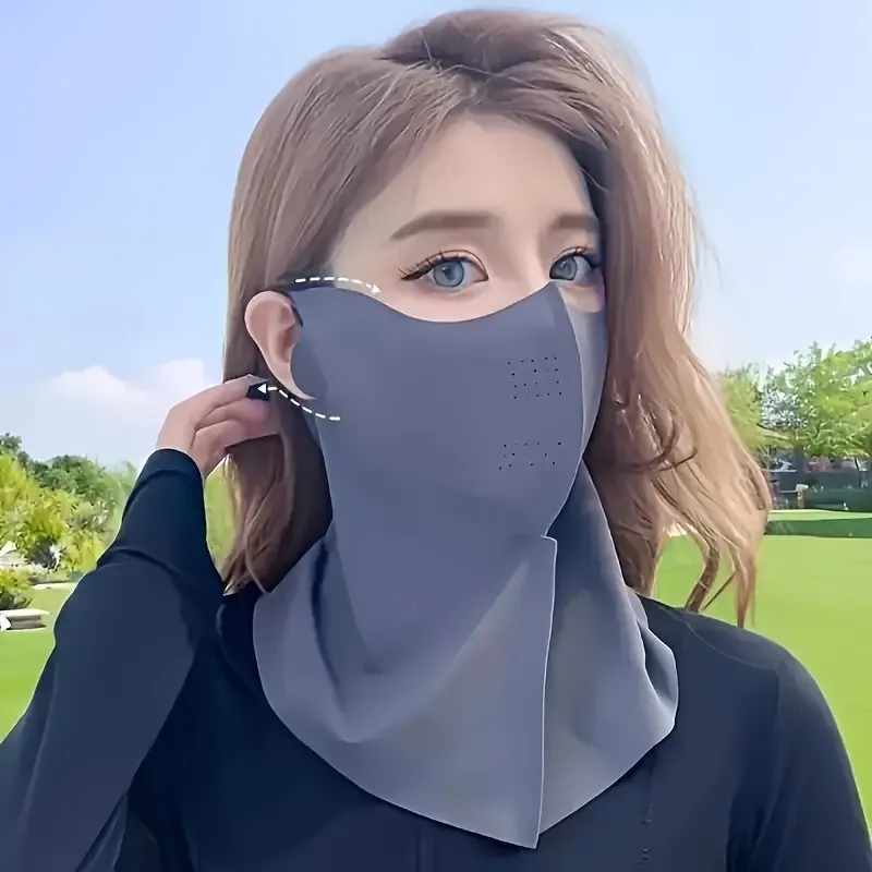 10PCS Sunscreen Mask, Ice Silk Mask, Cycling Sunshade, UV Protection, Face and Neck Protection for Men and Women