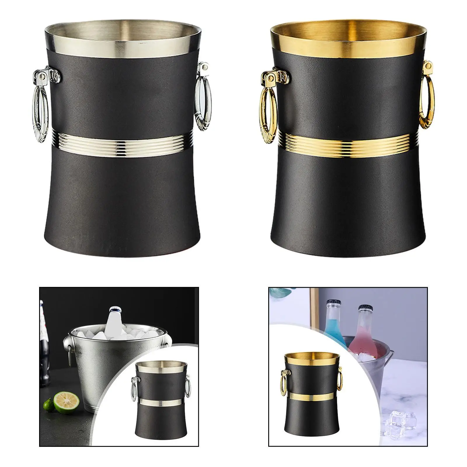 

Ice Bucket Beer Bucket 2L Insulated Ice Bucket for Barbecue Picnic Household